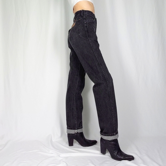 SOLD Vintage Wrangler straight leg black jeans - Picture 4 of 4